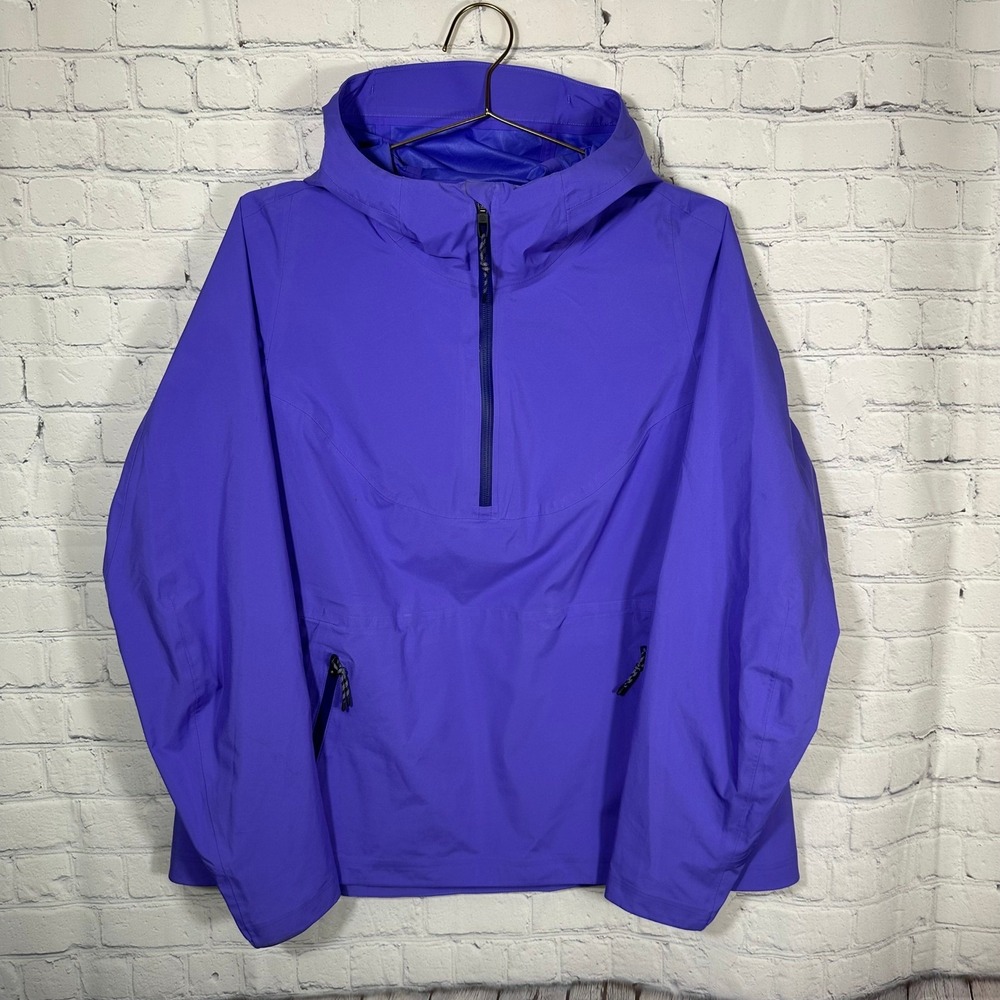 Lululemon Waterproof Hiking Jacket 8 Purple Half Zip Hooded Pullover LW4BTZS